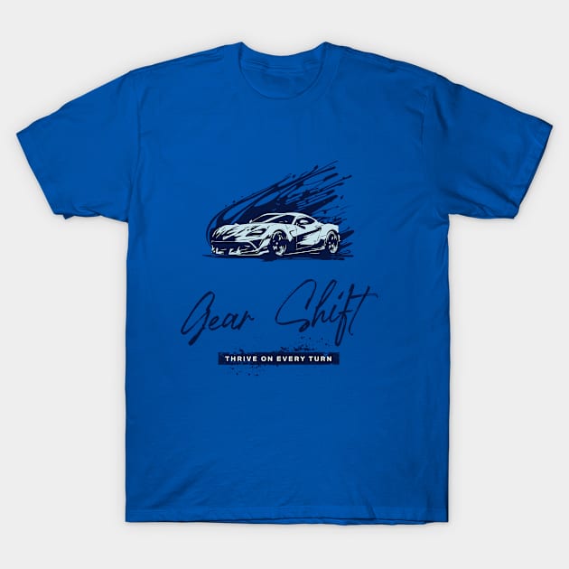 Gear shift Tee T-Shirt by Quirk Prints